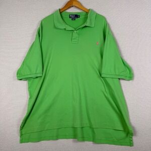 Polo by Ralph Lauren Polo Shirt Mens 3XB Celery Green Pink Pony Preppy Heritage